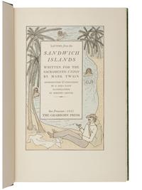 [GRABHORN PRINTING]. CLEMENS, Samuel Langhorne, ("Mark Twain," 1835-1910). Letters from the Sandwich Islands . San Francisco: The Grabhorn Press, 1937.