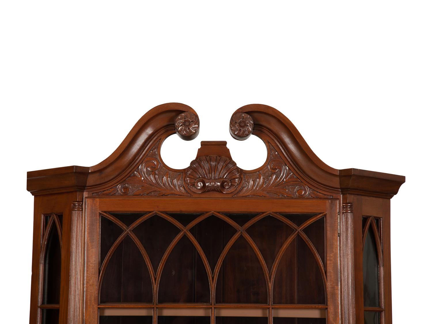 A Chippendale Style Mahogany Corner Cabinet