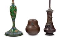 Two Japanese Bronze Vases