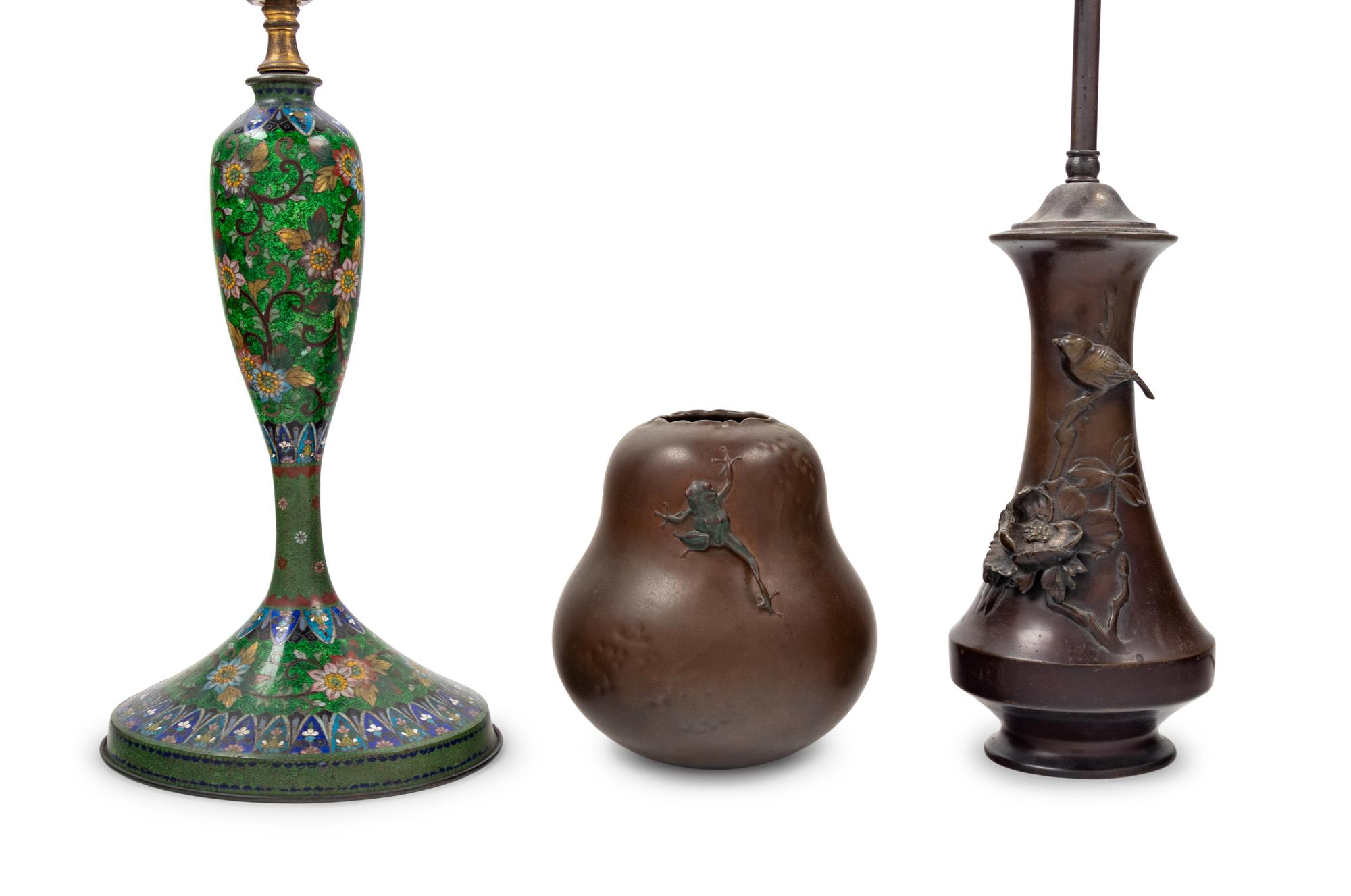 Two Japanese Bronze Vases