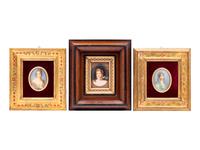 Three Porcelain Portrait Plaques