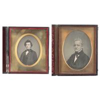 [EARLY PHOTOGRAPHY]. Ten daguerreotypes of distinguished gentlemen, incl. half plate examples.