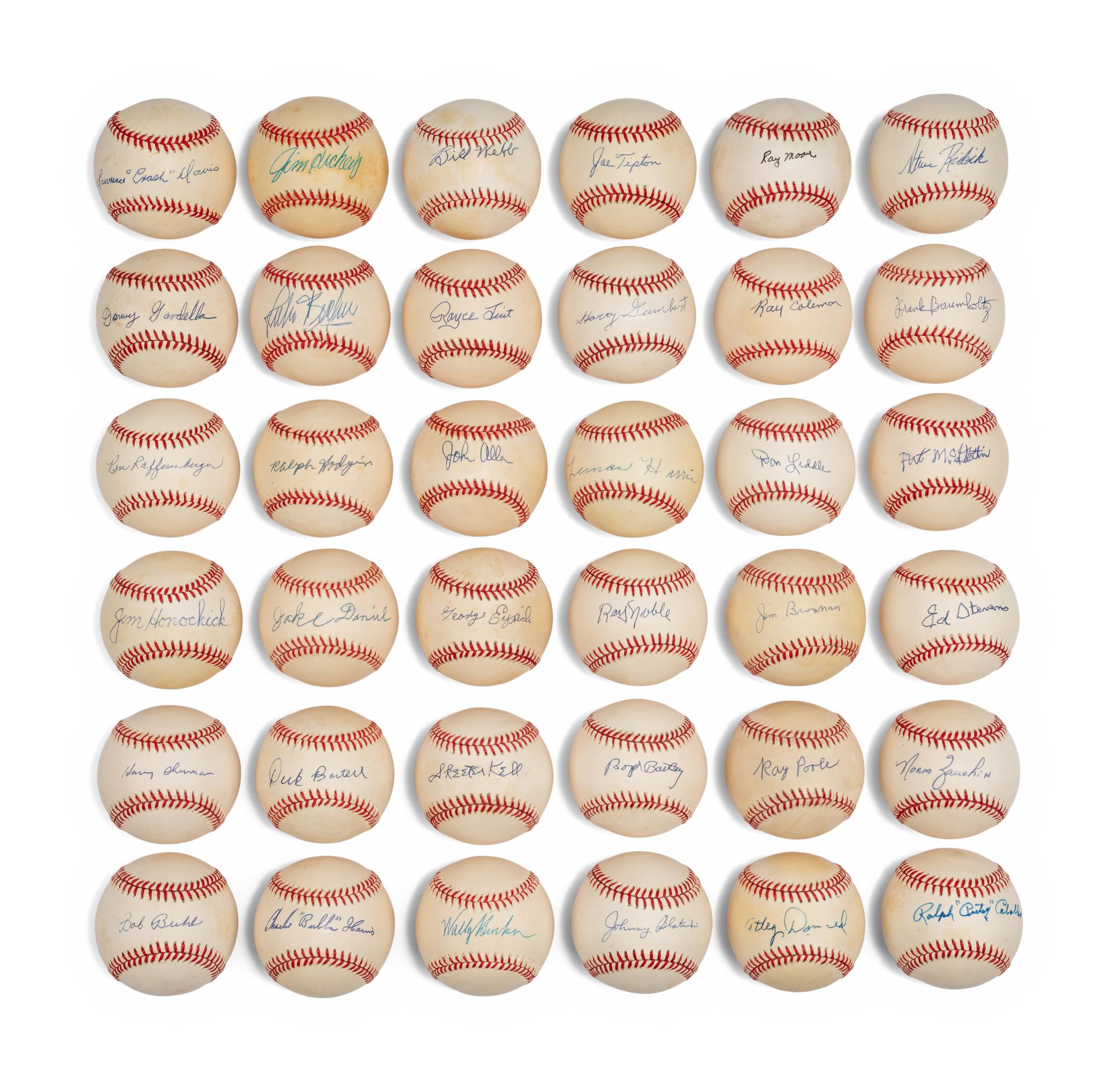 Bases Loaded Signed Autograph Baseball Group No. 66