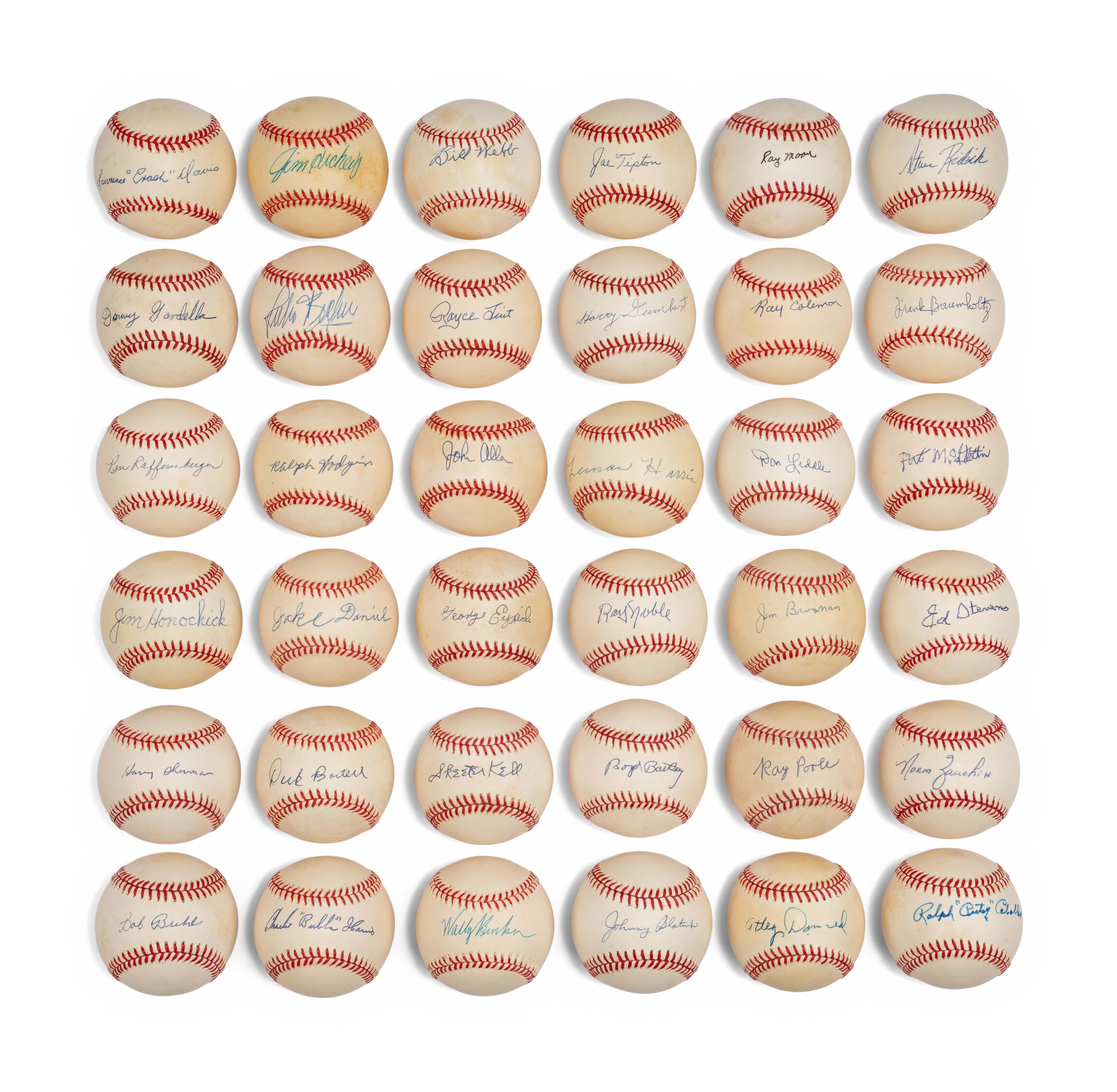 Bases Loaded Signed Autograph Baseball Group No. 66