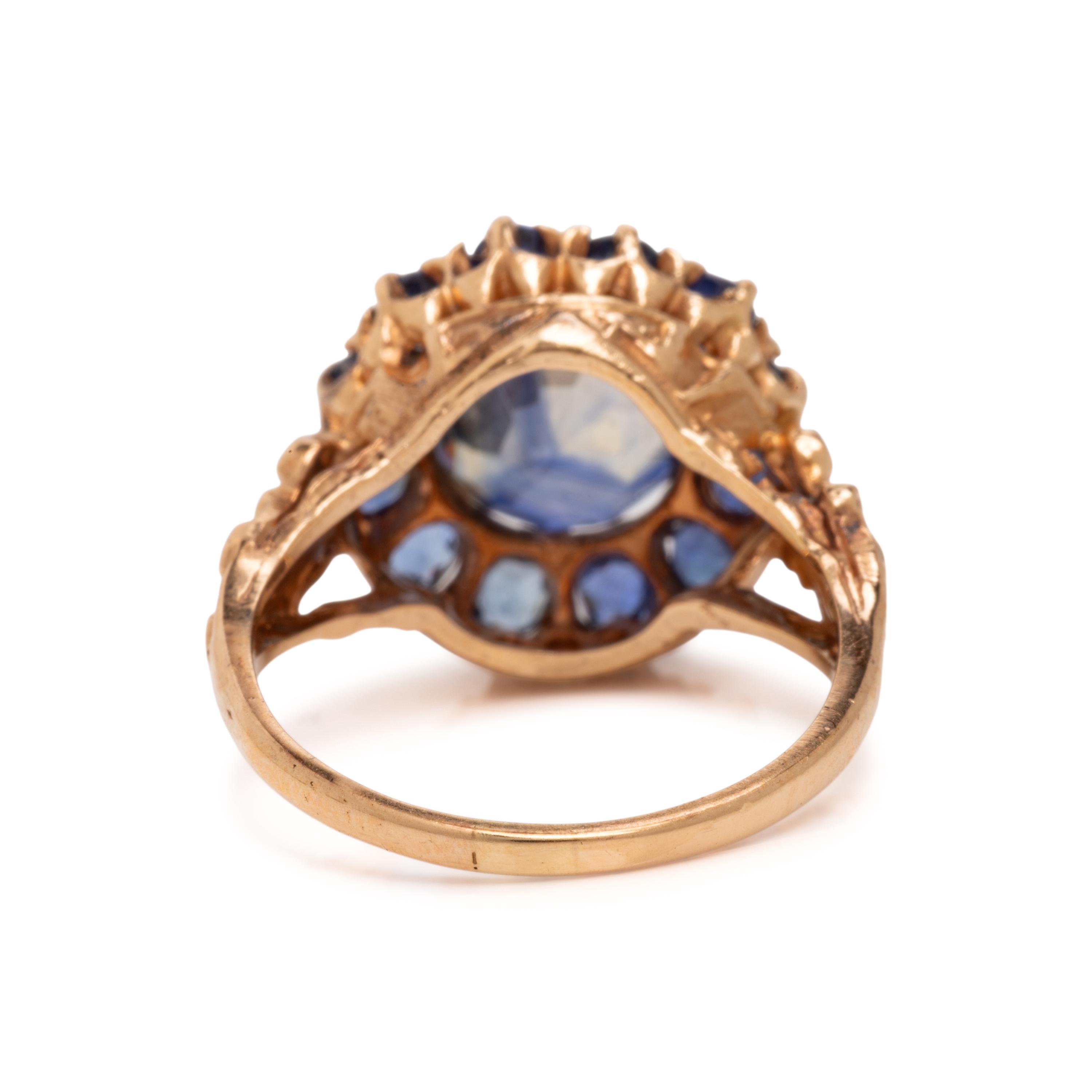 Sapphire and Rose Gold Ring