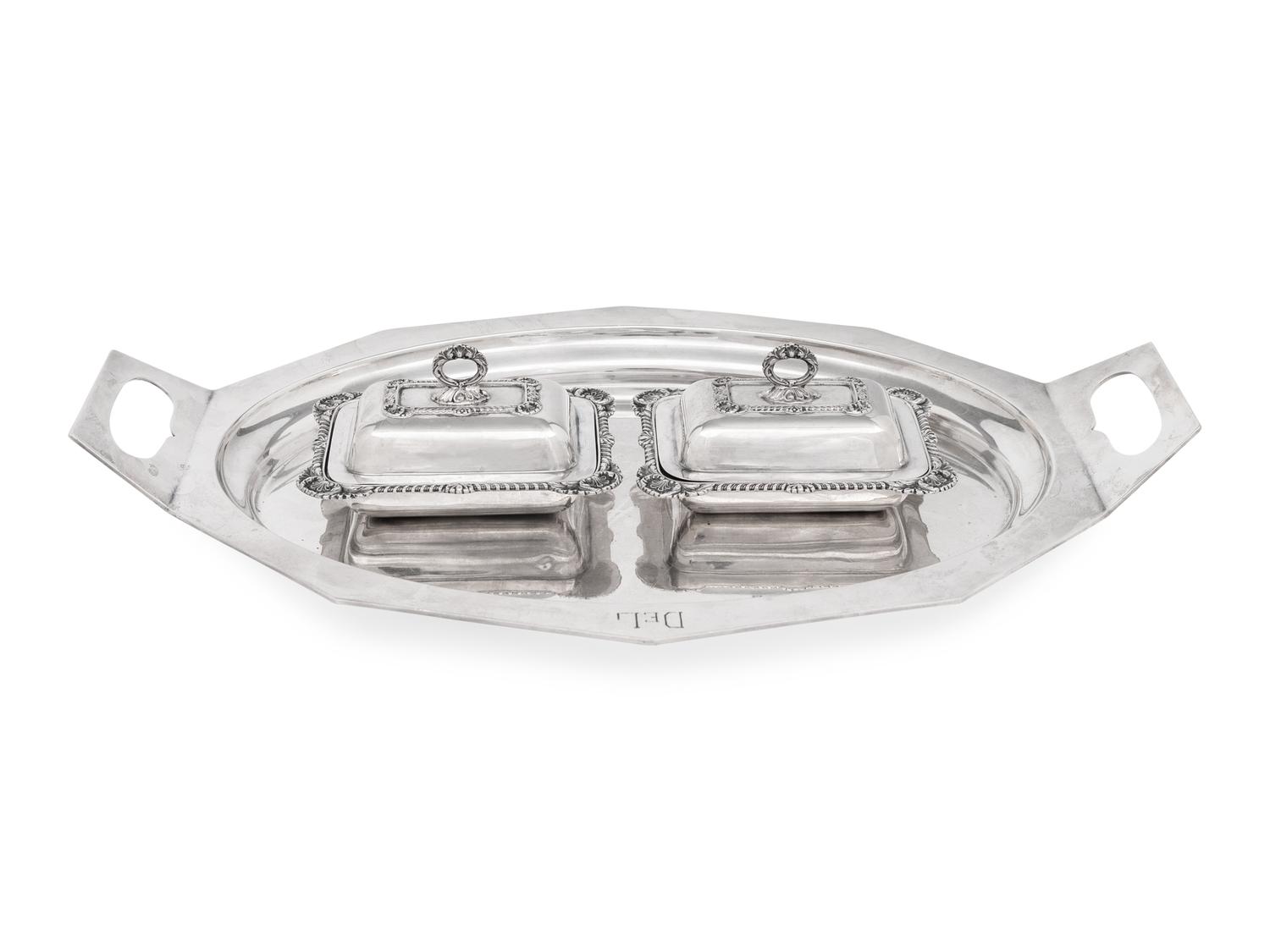 A Pair of English Silver Miniature Covered Dishes