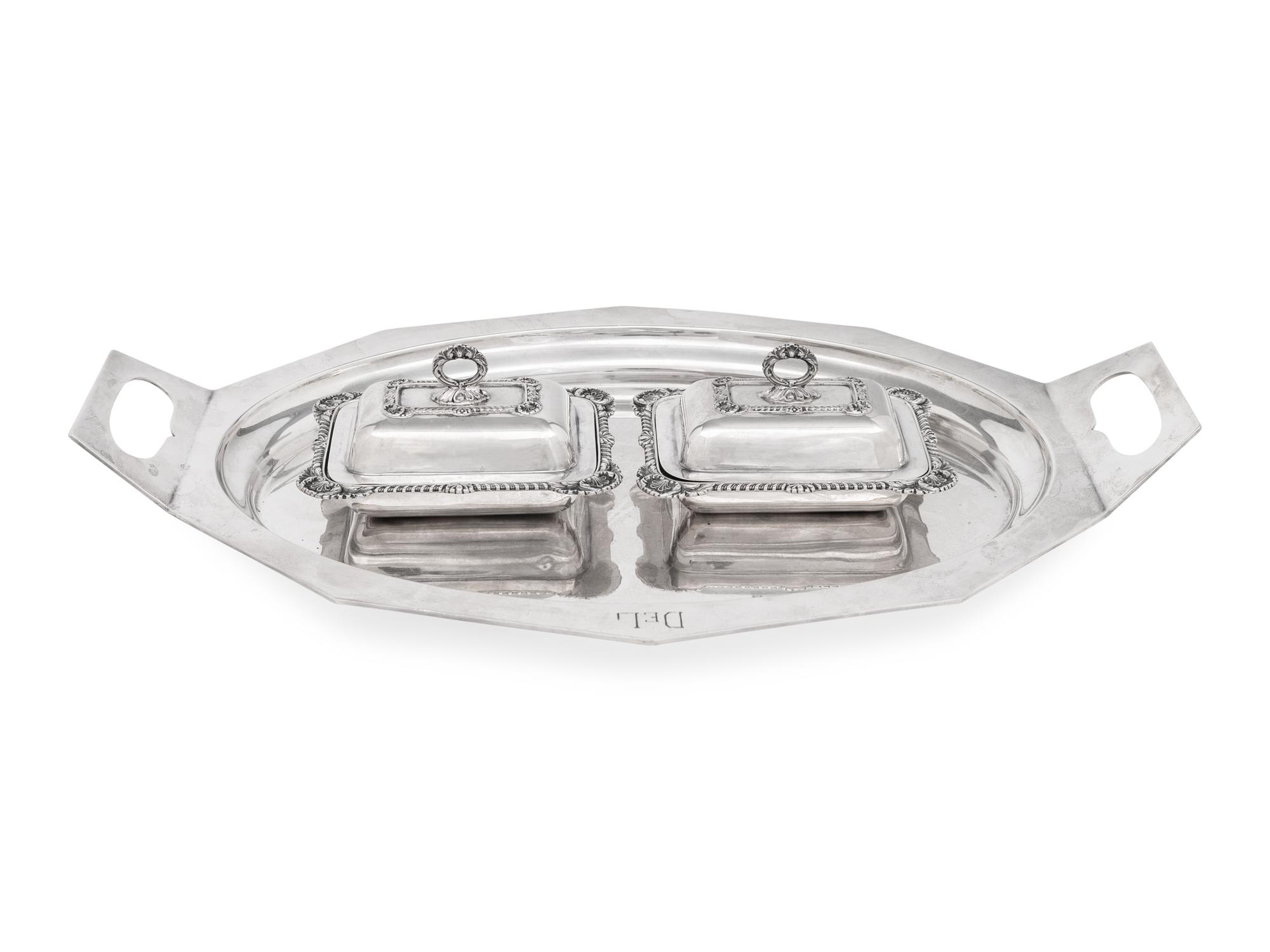 A Pair of English Silver Miniature Covered Dishes