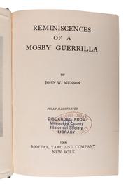[CIVIL WAR - CONFEDERACY - REGIMENTAL HISTORIES]. A group of Confederate regimental histories, comprising: