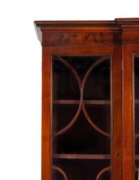 A George III Style Mahogany Breakfront Bookcase