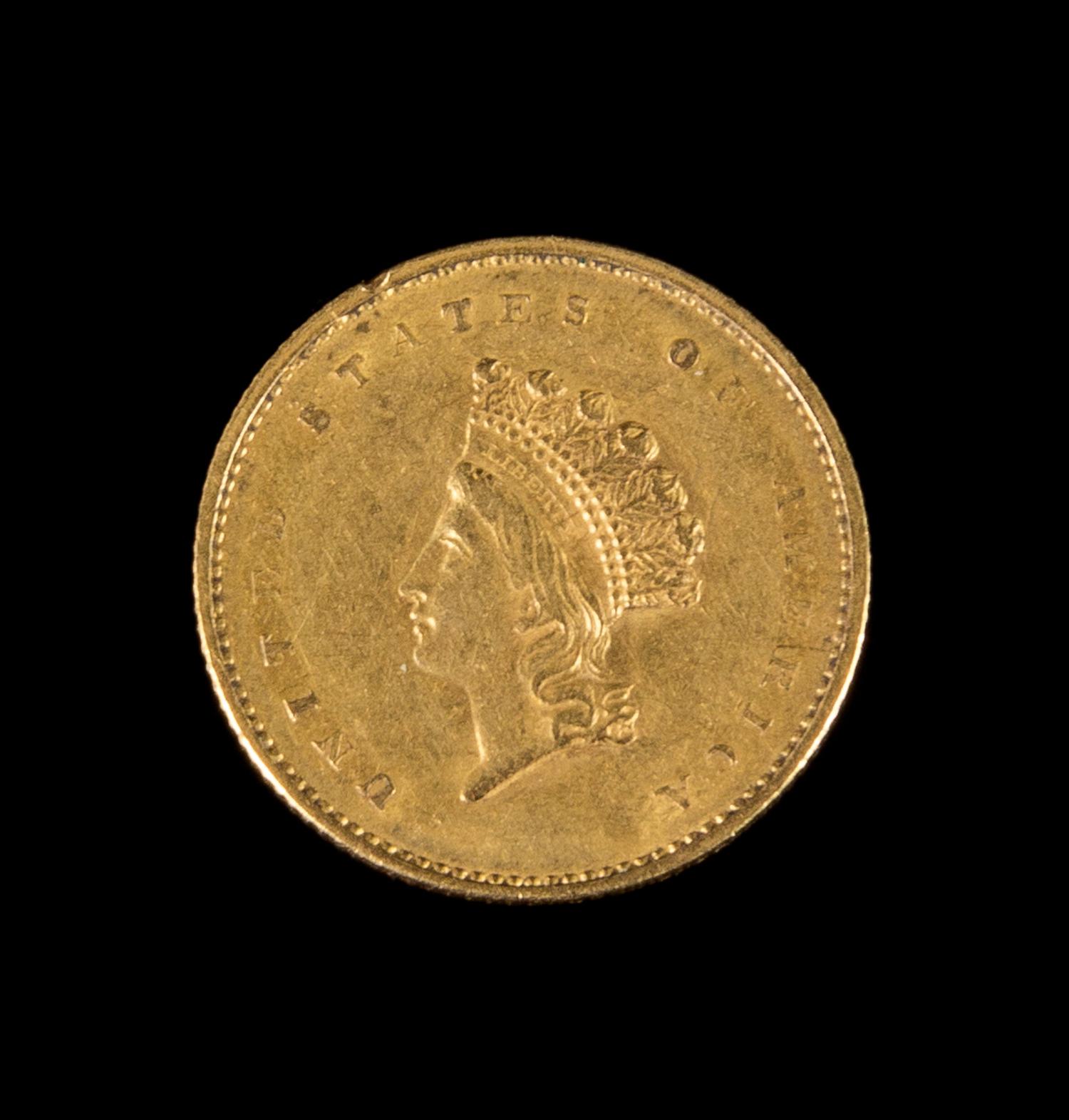 A United States 1855 Indian Princess: Type 2 $1 Gold Coin