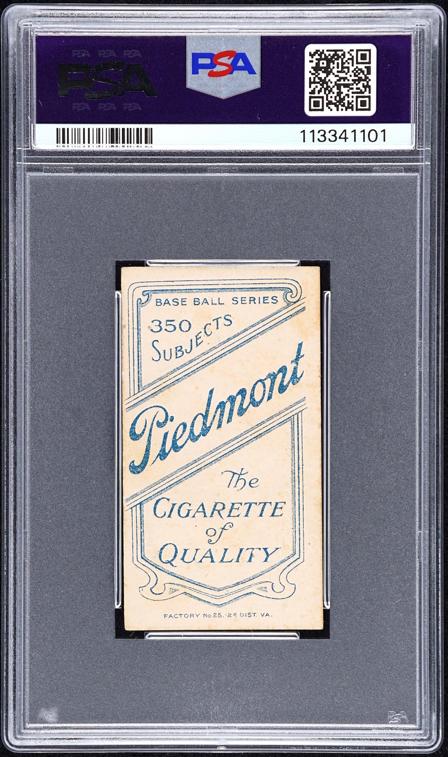 A 1909-11 T206 Walter Johnson Hands At Chest Baseball Card (Piedmont) (PSA 4 VG-EX)
