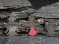 Zuni Mosaic Inlay Knifewing and Thunderbird Pins/Brooches