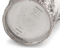 A Presentation Sterling Silver Floral Repousse Syrup Pitcher Awarded to Mrs. Washington Augustus Roebling, Gorham Mfg. Co., Providence, RI, Circa 1890s