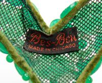 Two Bes-Ben Green Peking Glass Hats,