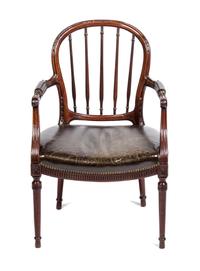 A George III Mahogany Armchair Height 37 1/4 inches. — CIRCA 1800