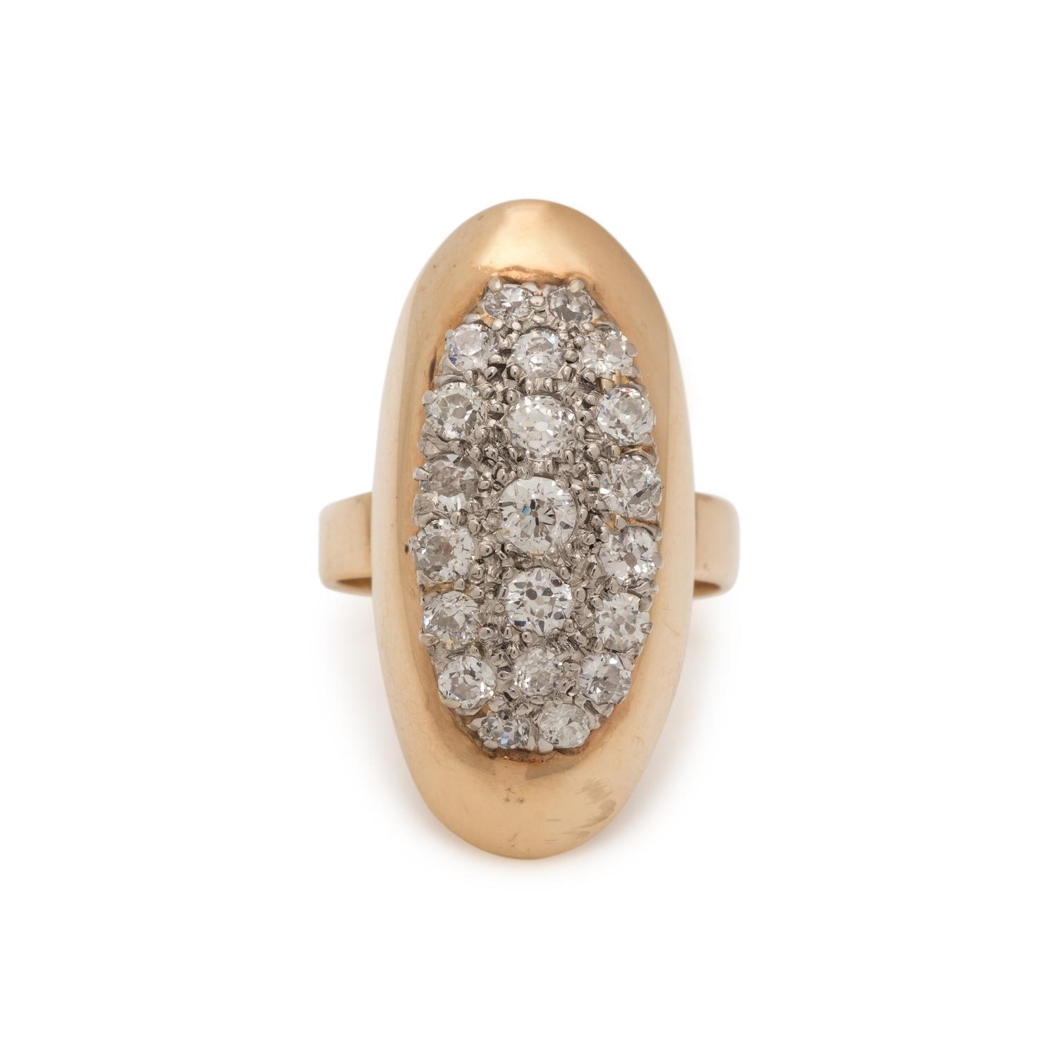 YELLOW GOLD AND DIAMOND RING