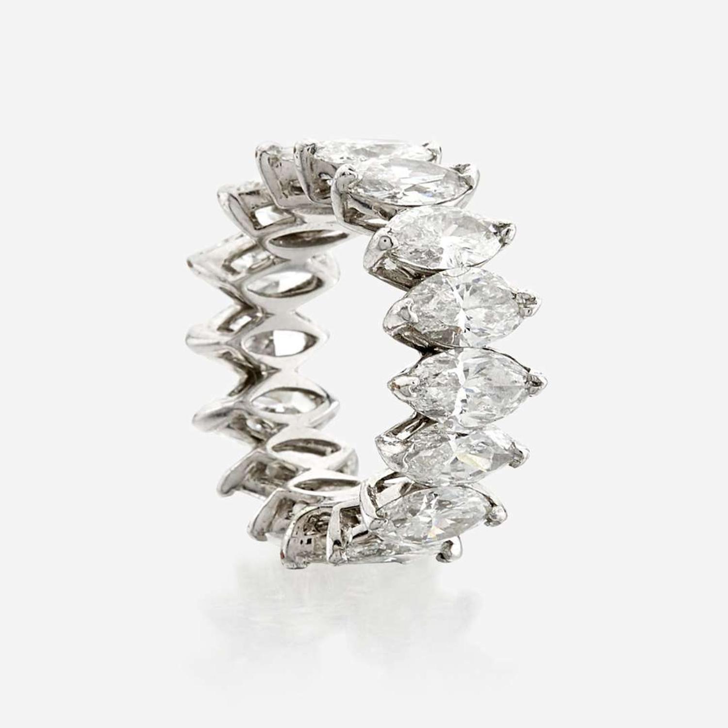A diamond and platinum band