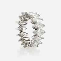 A diamond and platinum band