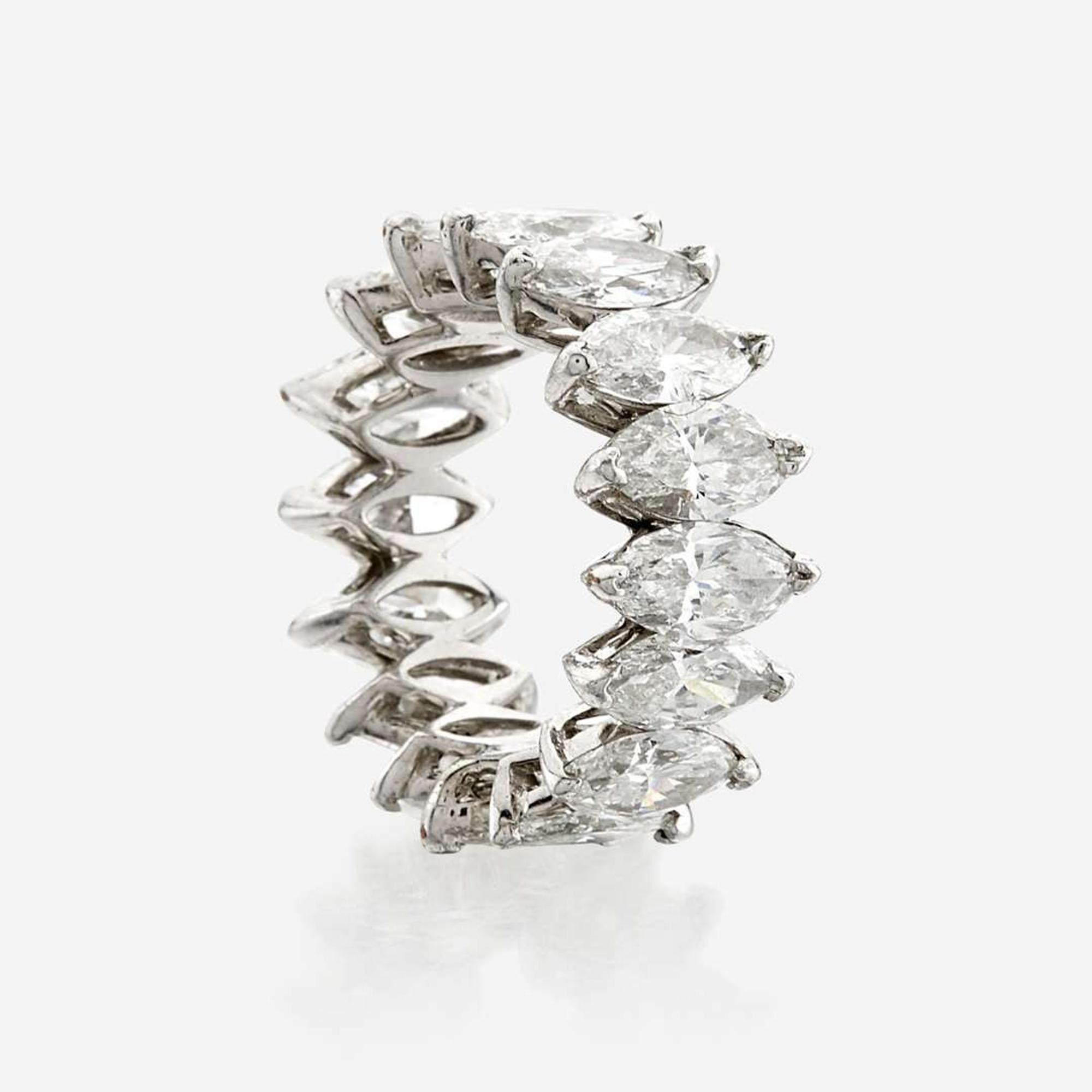A diamond and platinum band