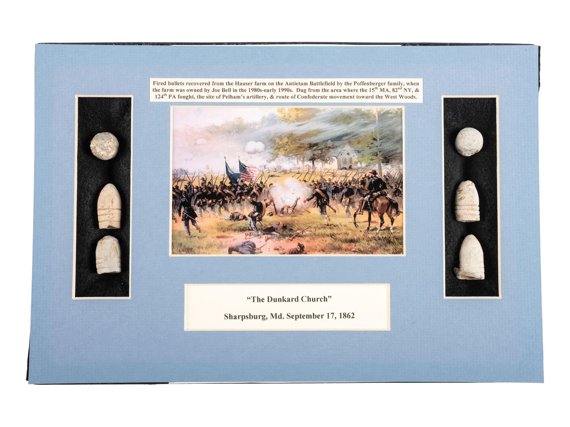 [CIVIL WAR]. Equipment and relic archive related to Civil War surgeon Dr. Joseph R. Martin and his service with the 124th Pennsylvania Infantry Regiment, highlighted by Tiemann & Co. surgical kit.