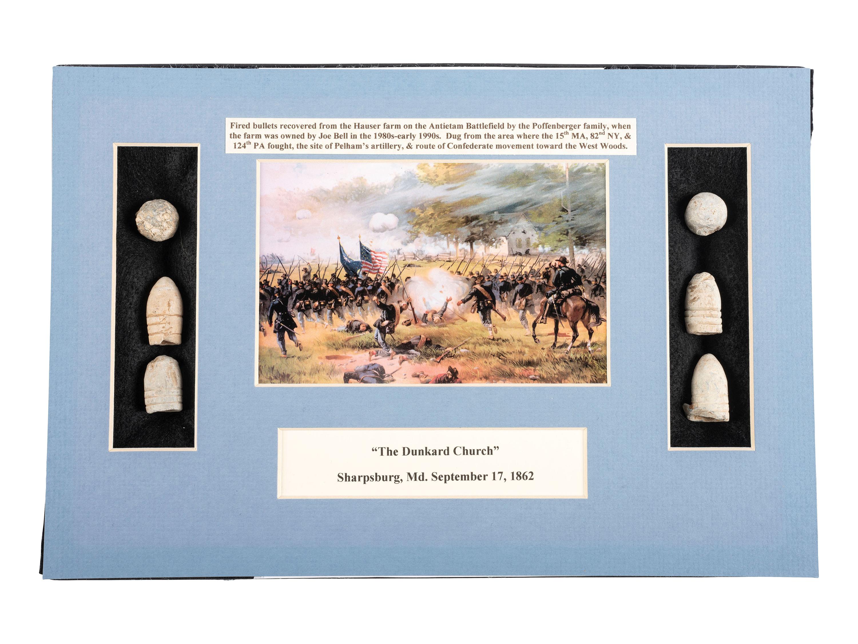 [CIVIL WAR]. Equipment and relic archive related to Civil War surgeon Dr. Joseph R. Martin and his service with the 124th Pennsylvania Infantry Regiment, highlighted by Tiemann & Co. surgical kit.