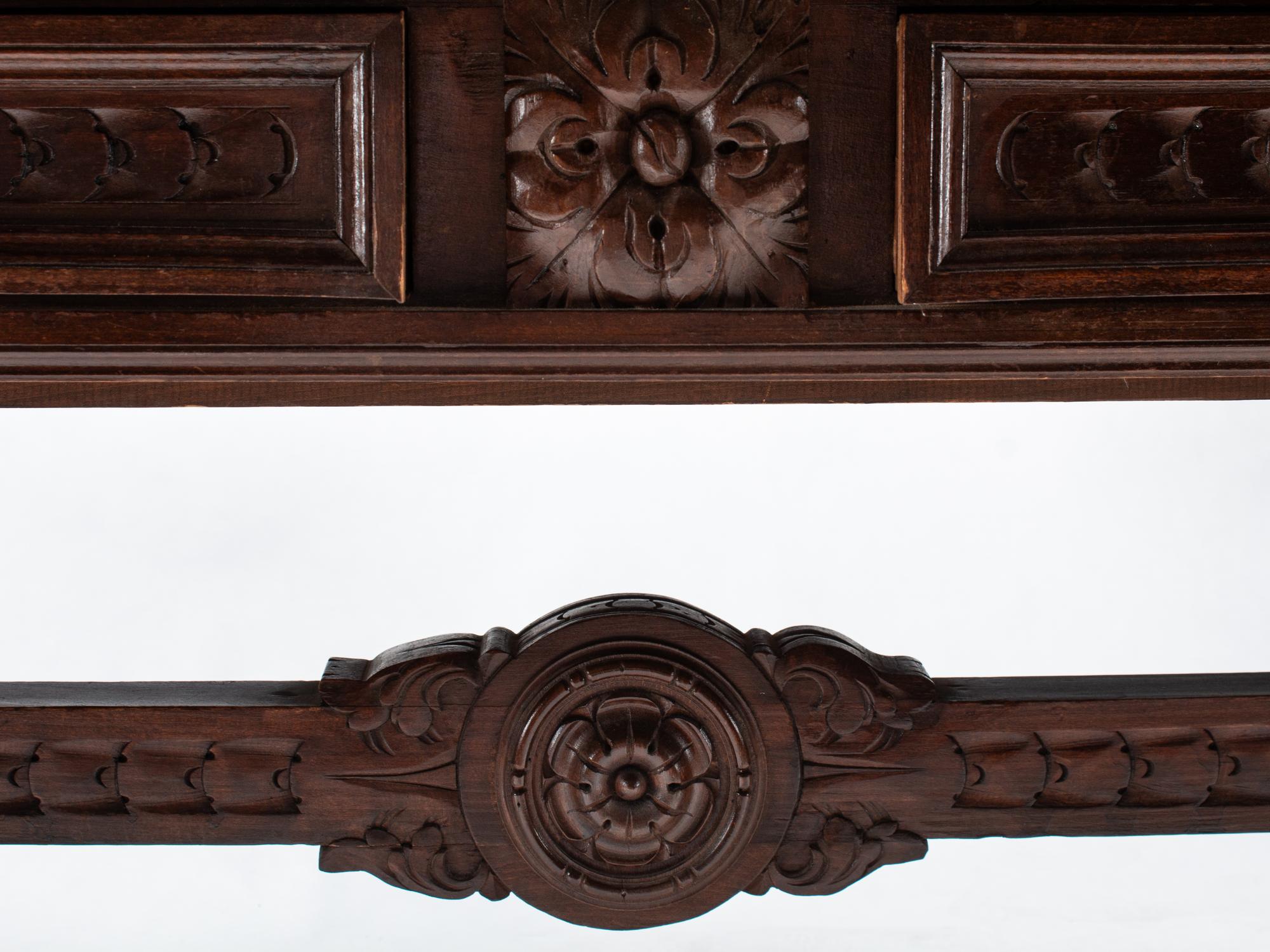An Italian Renaissance Style Walnut Library Table
