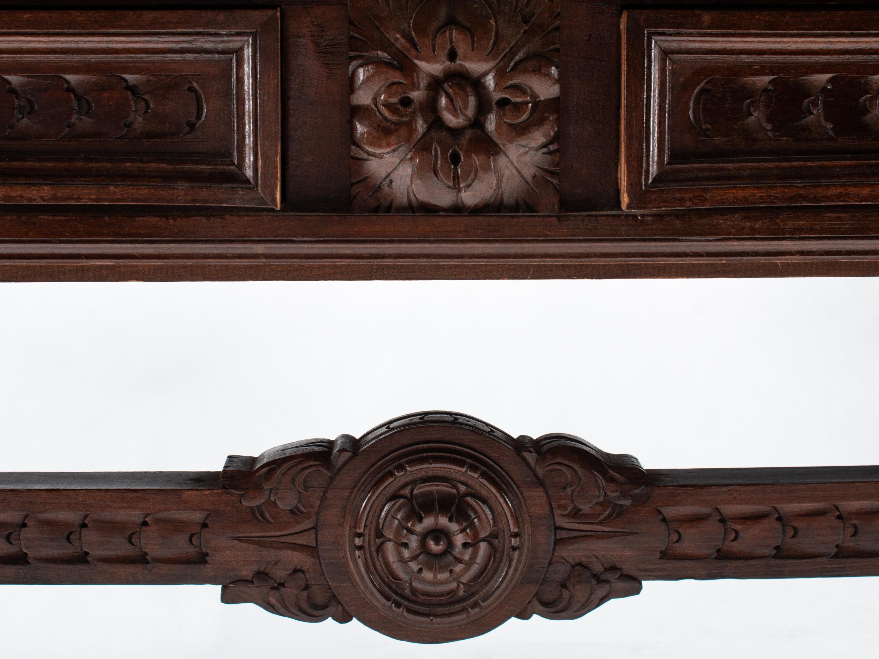 An Italian Renaissance Style Walnut Library Table