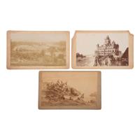 [CALIFORNIA]. A group of stereoviews and photographs of the San Francisco area, including depictions of earthquake and fire aftermath, comprising: