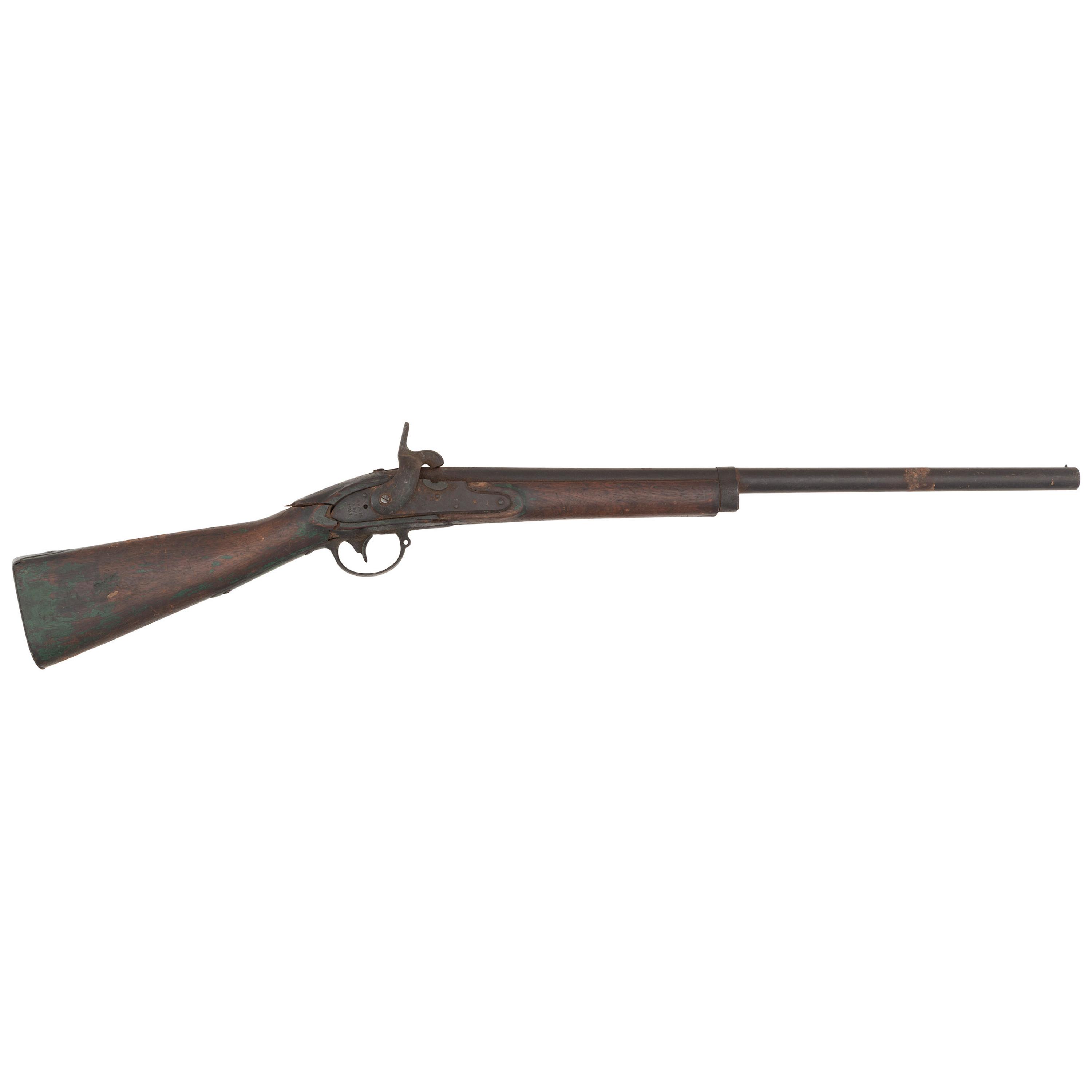Native Used and Period Shortened US Model 1822 (1816 Type II) Musket by Harpers Ferry