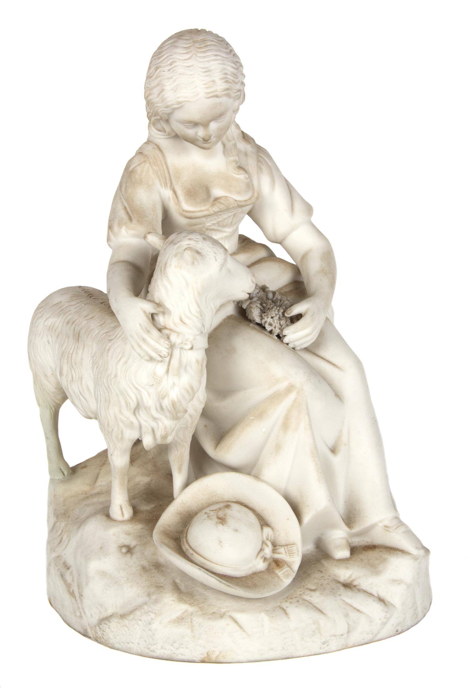A Continental Bisque Porcelain Figure Height 8 inches. — 19TH CENTURY