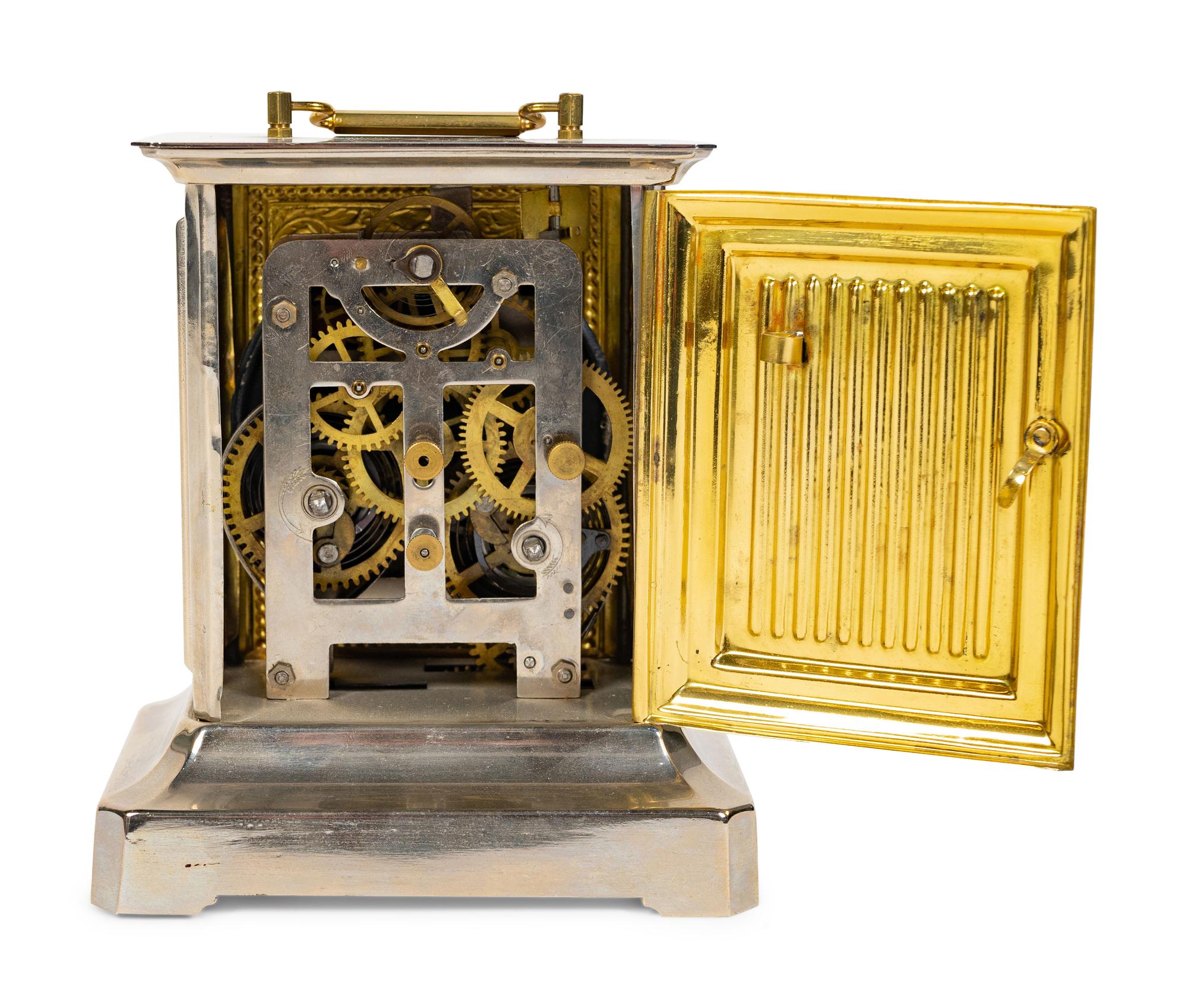 A Continental Gilt Metal Musical Carriage Clock Circa 1880