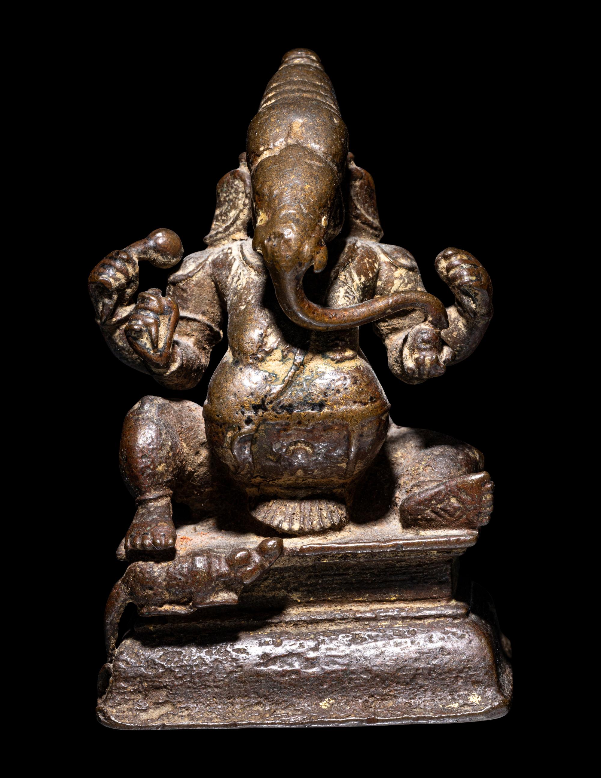 An Indian Bronze Figure of Ganesha