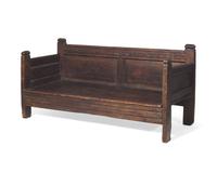 An unusual Charles II carved walnut bed, 17th century