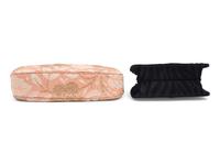 Two Judith Leiber Shoulder Bags: One Velvet and One Satin with Lace