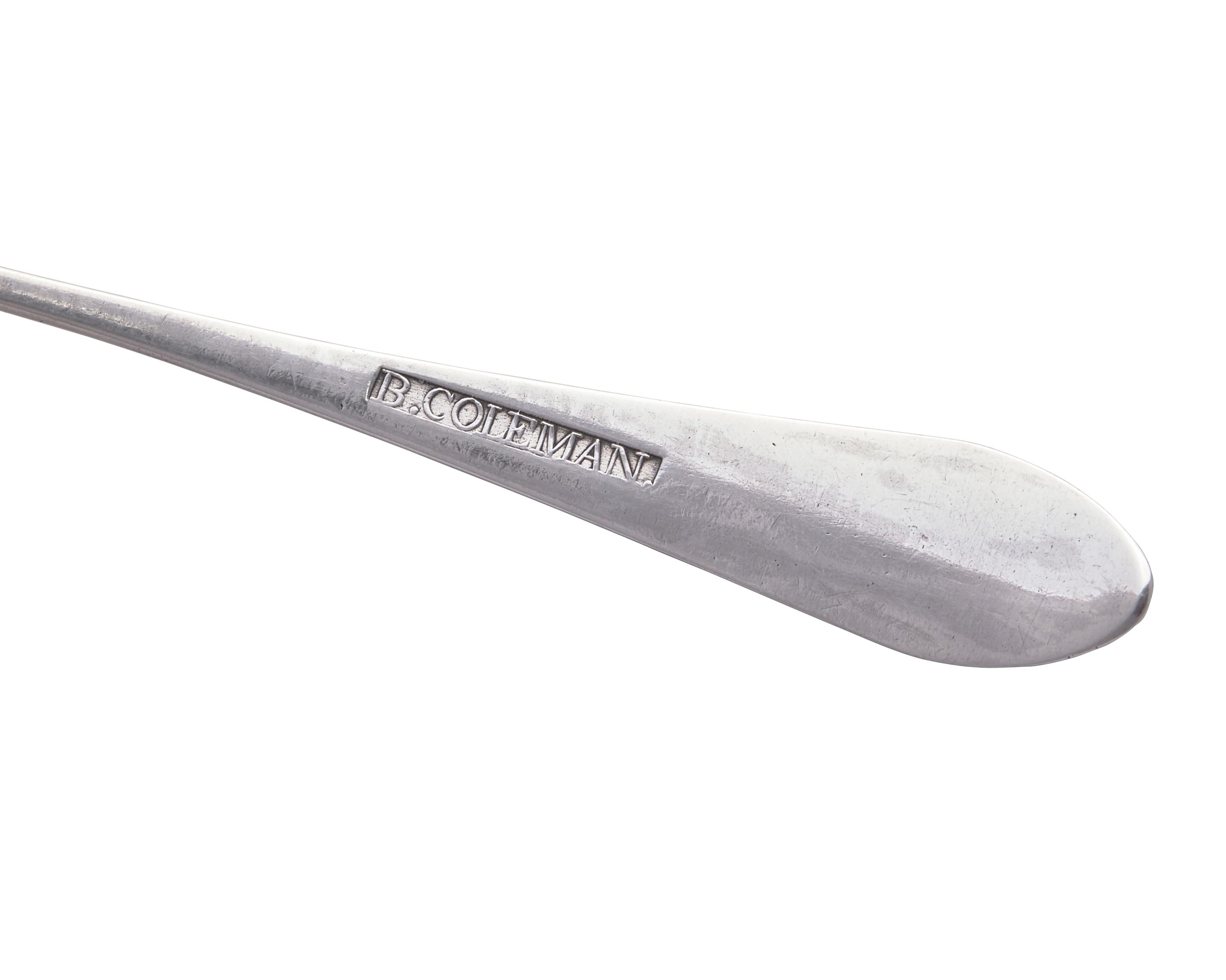 A Small Assembled Group Of Ten Federal Silver Spoons