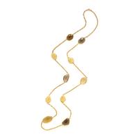 Yvel, Smoky Quartz and Yellow Gold Station Necklace