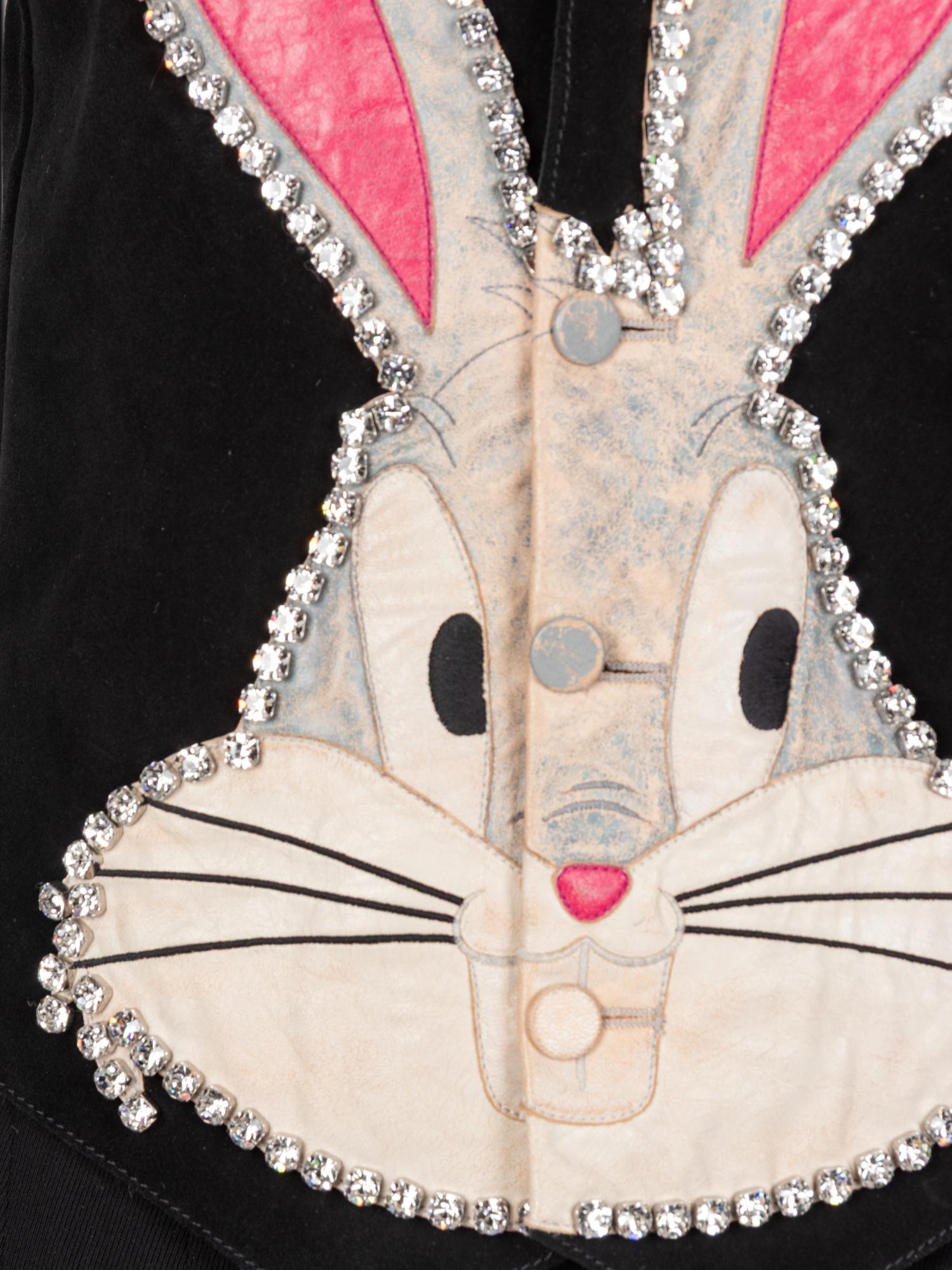 GUCCI, EMBELLISHED 'BUGS BUNNY' SUEDE VEST, 2018