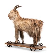 A Long Hair Sheep Child’s Pull Toy with Glass Eyes
