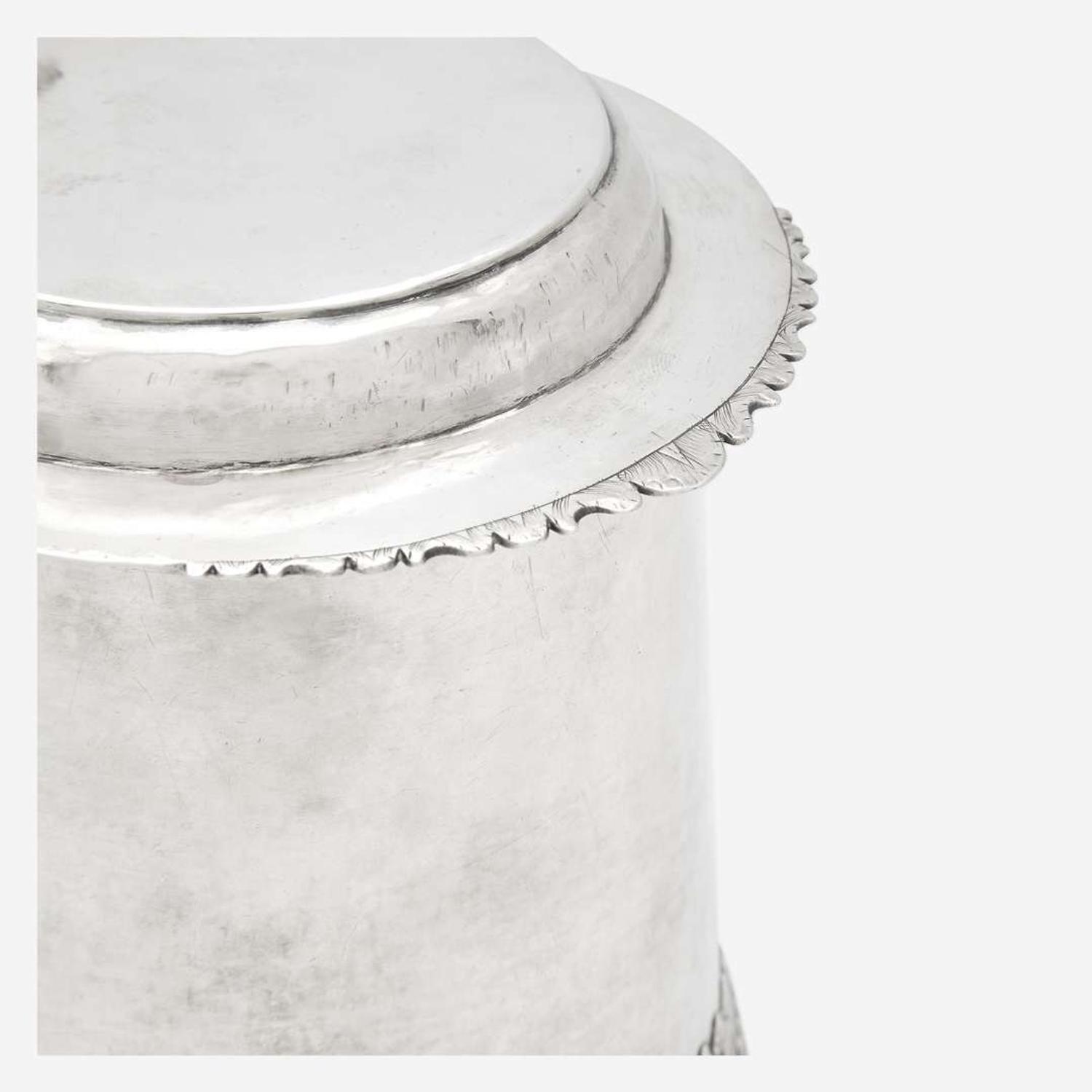A silver covered tankard Peter Van Dyck (1684-1750), New York, NY, circa 1720