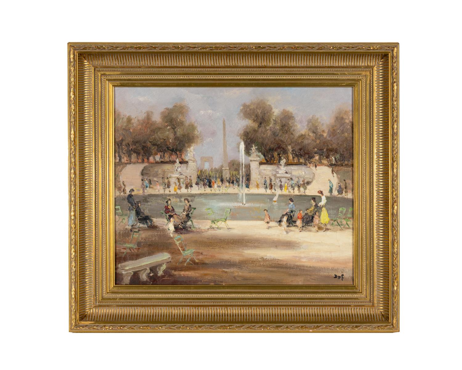 Le Bassin des Tuileries à Paris , 1950