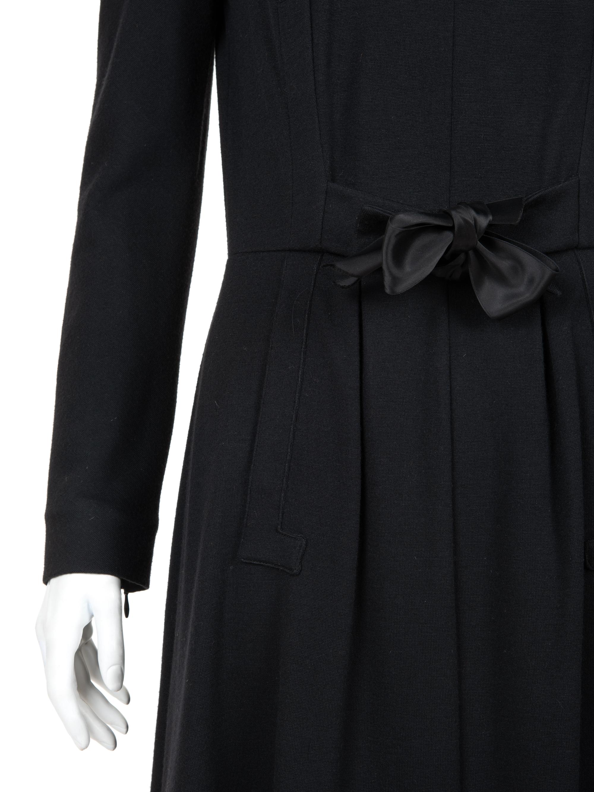 Hermès Wool Knit Dress with Tie Waist, 1980-90s
