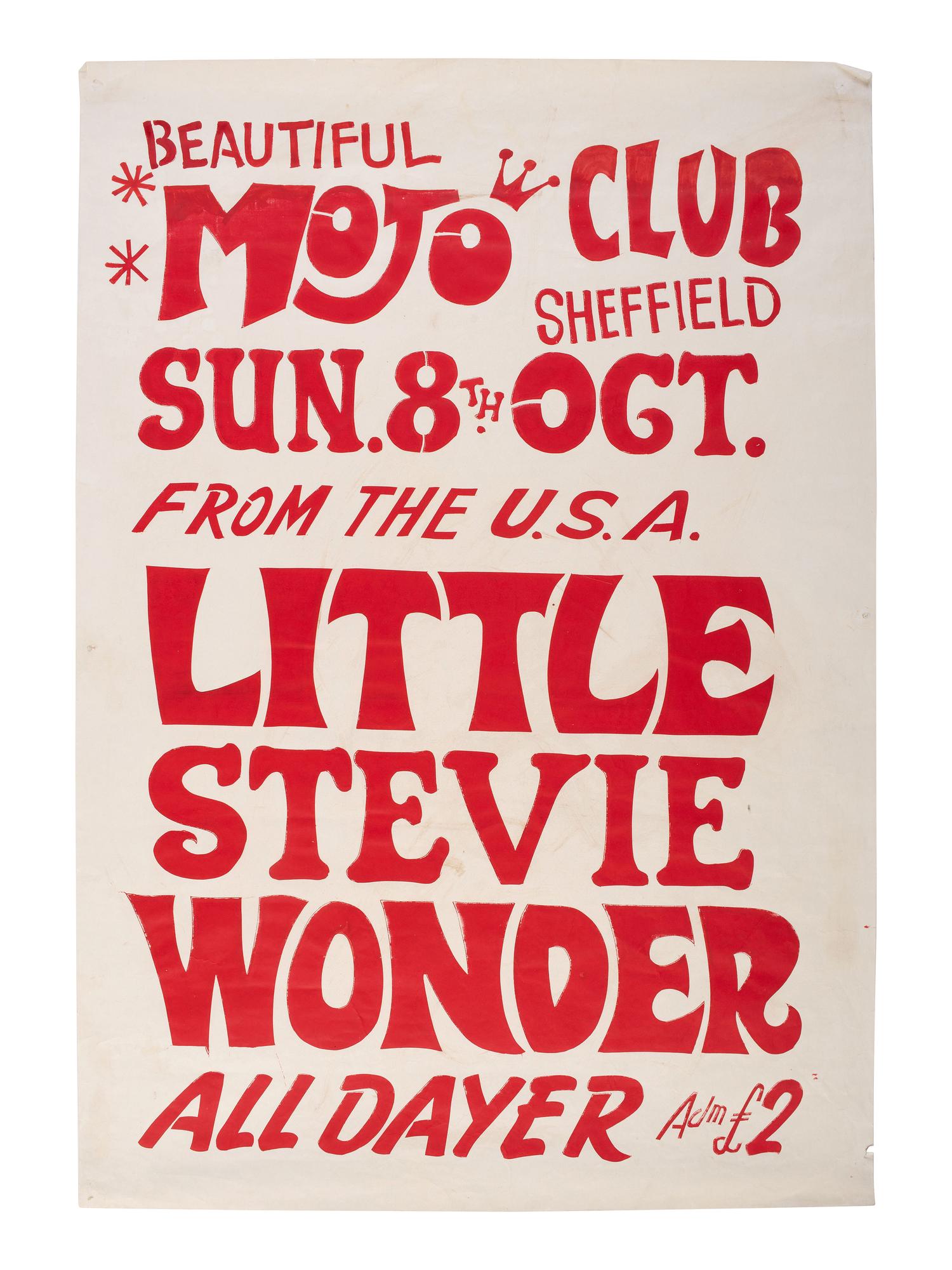 [MUSIC]. From the USA. Little Stevie Wonder . Mojo Club, Sheffield, England. 8 October [1967].