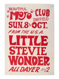 [MUSIC]. From the USA. Little Stevie Wonder . Mojo Club, Sheffield, England. 8 October [1967].