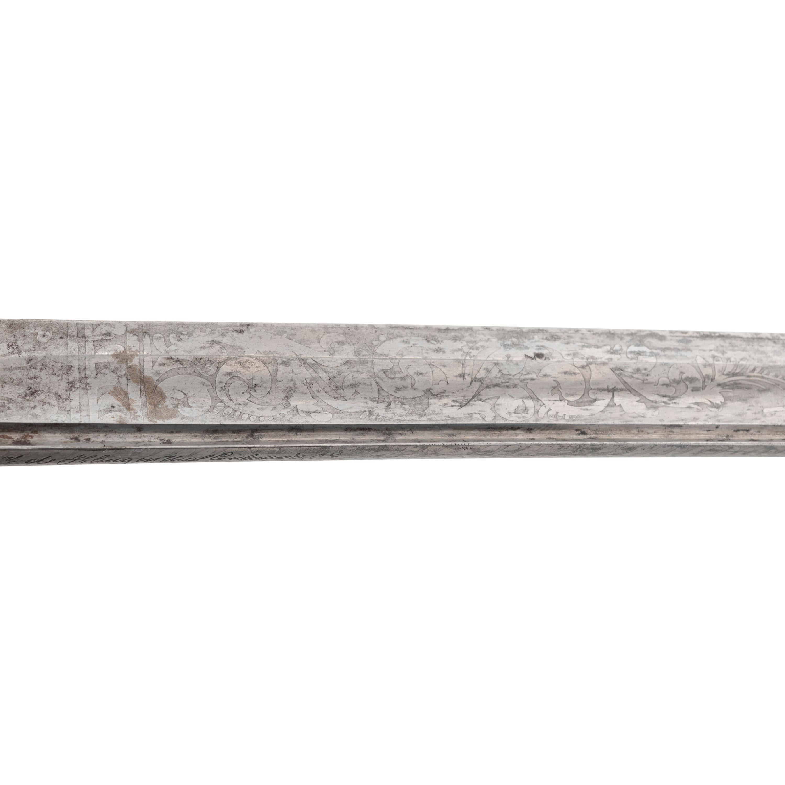 Klingenthal US Model 1850 Staff & Field Officers Sword Presented to Lt. (later Major) W.S. Collier with Framed Pictures