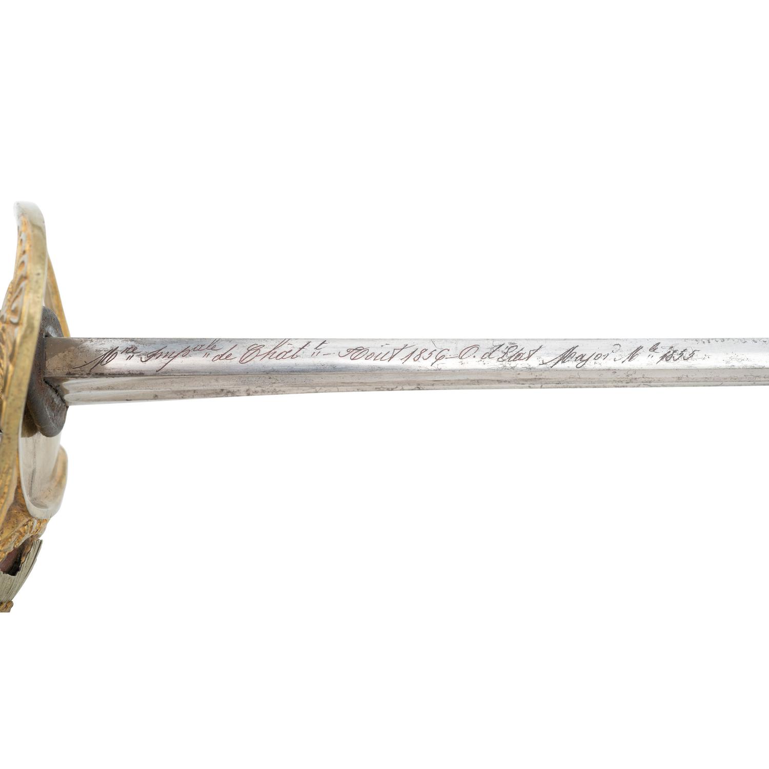 The French Cent Guard Hilted Heavy Cavalry Officers Saber of Capt. Arnold Rand, Capt. 1st Mass. & Col. 4th Mass Cavalry