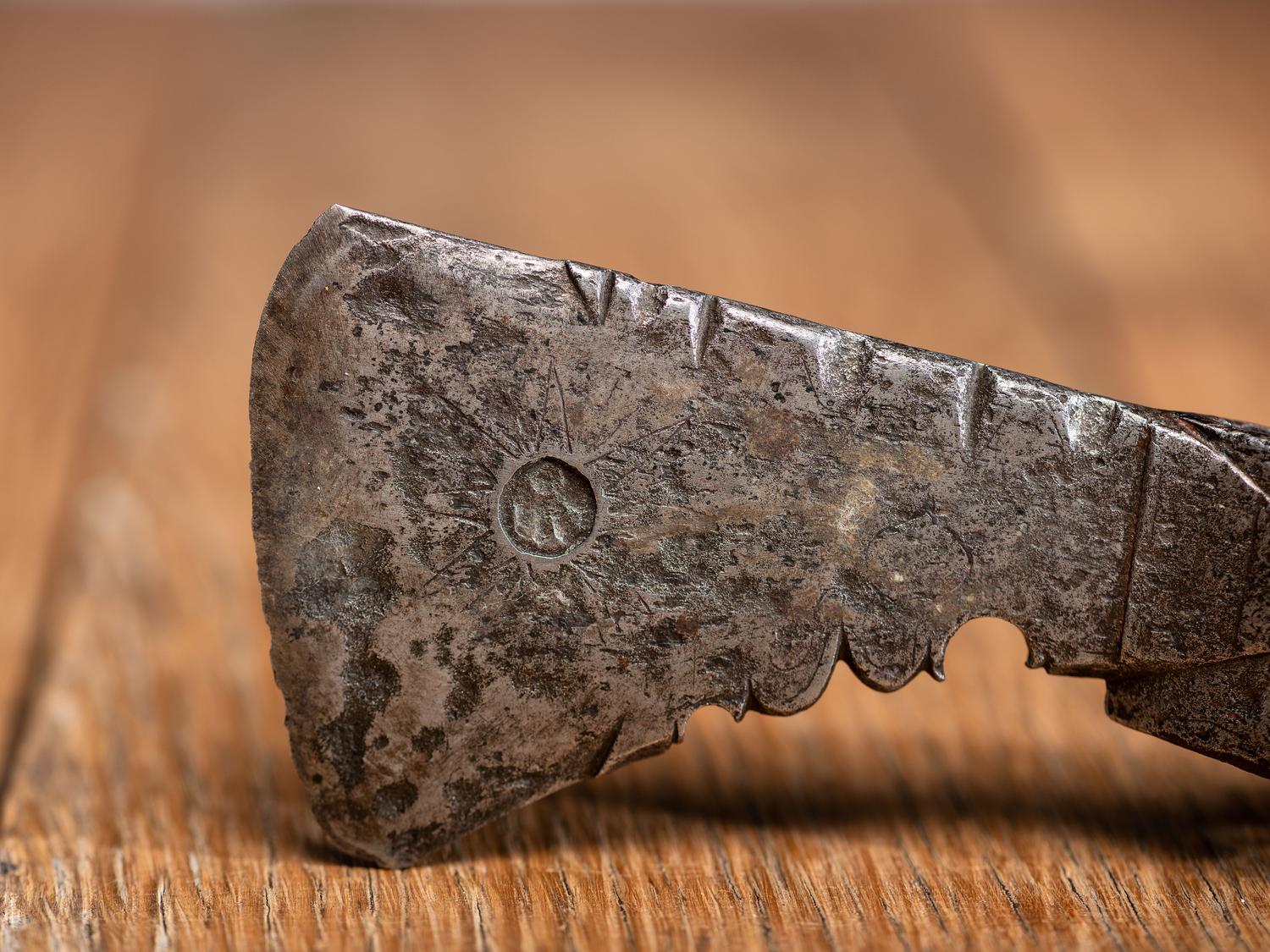 Eastern Pipe Tomahawk Blade, with Brass Inlay