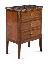 A Louis XVI Style Marble-Top Commode