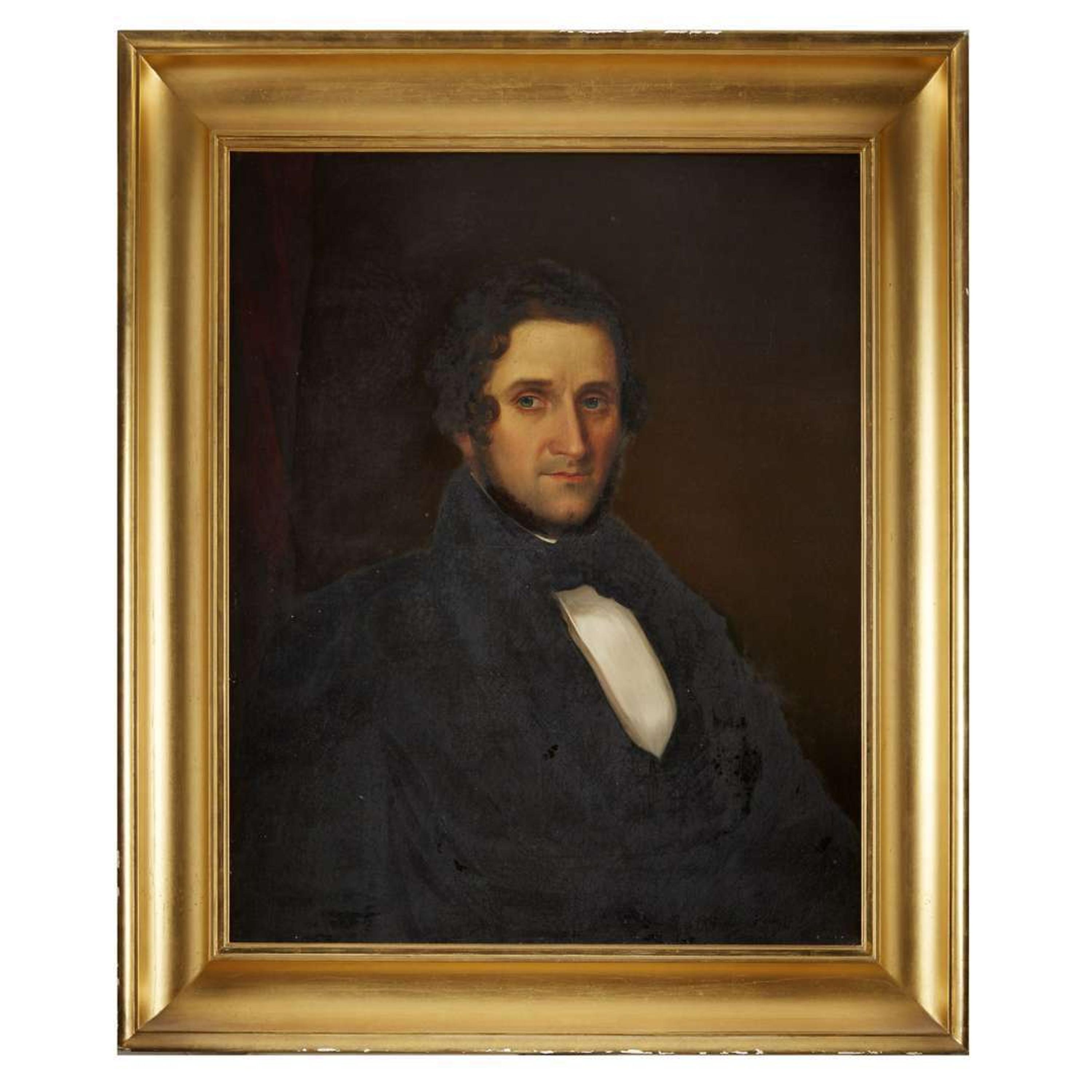 American School 19th century Pair of portraits: a lady and a gentleman, circa 1830