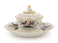A Meissen Porcelain Covered Bowl and Dish