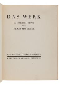 [MASEREEL, Frans (1889-1972)]. A group of 3 works by Masereel, comprising: